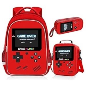 Red Game Player Backpack and Console Set
